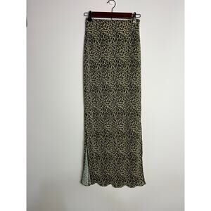 Vintage Cheetah Print Maxi Skirt Size Small Waist 13 inche and length 39 inches